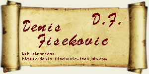 Denis Fišeković vizit kartica